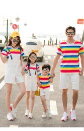 Model: T K 5 2019 New arrival Family Matching Outfits summer t shirts Comfortable Watermelon Red