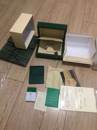 Luxury watch Gift gox Wood Paper Material Green small manual tag card Sapphire waterproof payment option gest quality g