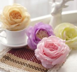 12cm Peony Flower Head Silk Artificial Flower Wedding Decoration DIY Garland Craft Flower GA639