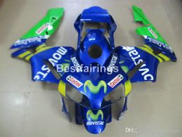 Injection Bodywork fairing kit for Honda CBR600RR 03 04 blue green motorcycle fairings set CBR600RR 2003 2004 JK32