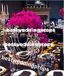 new style metal table decoration ccessories candle holder road lead wedding flower rack/ vase centerpieces