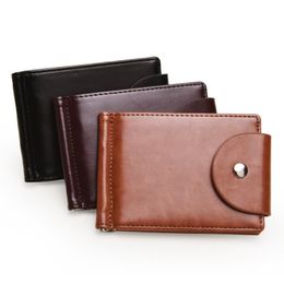 Slim Bifold Wallet with Money Clip Finest Faux Leather Minimalist Pocket Credit Card Holder Zipper Coin Purses Wallet For Men