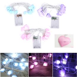 Love Heart Led String Light Battery Powered Led Fairy Pink Girl Christmas Light Indoor Party Wedding Garden Garland lighting