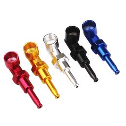 Newest Colourful Screw Shape Removable Metal Mini Smoking Handpipe Holder Innovative Design For Dry Herb Tobacco High Quality Hot Cake DHL