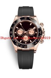 9 Style Mens Ceramic High Quality Watch 40mm Cosmograph 116519LN 116518LN No Chronograph Mechanical Automatic Yellow Gold Watc235P