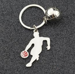 Creative 3d basketball metal key ring simulation basketball gift ring small pendant gift