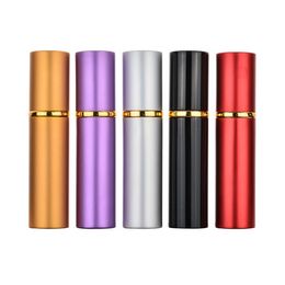 10ml Portable Mini Aluminium Refillable Perfume Bottle With Spray Empty Makeup Containers With Atomizer For Traveller LX1624