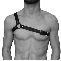 men Leather Harness belt Sexy Punk Faux Leather Adjustable Body Chest Harness Body Bondage New Black Belt leather Suspenders