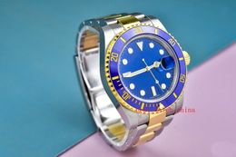 Asia 2813 luxury high quality 116613LB watch blue dial watch (gold and blue) 40mm automatic mechanical folding buckle stainless steel men