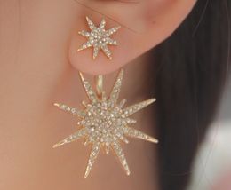 Fashion new accessories wholesale set after the diamond hanging snowflake earrings accessories star earrings