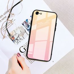 Gradient Tempered Glass Cell Phone Cases For iPhone XS Max XR X Colourful Mobile Phones Cover Protective Shell 6s 7 8 Plus