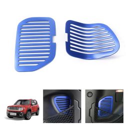 Aluminum Alloy Car Trunk Left & Right Air Port Decoration Cover For Jeep Renegade 2016+ Interior Accessories