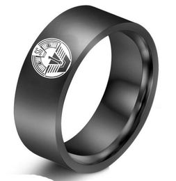 Stargate logo ring stainless steel ring titanium steel tide male creative personality jewelry