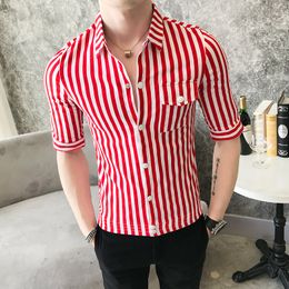 Camiseta rayas rojas y blancas hombre Clearance