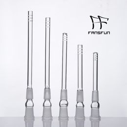 Smoke Glass Downstem Diffuser 14M-14F 14mm Frosted Joint 6 Cuts Connection Adaptor Down For Bong