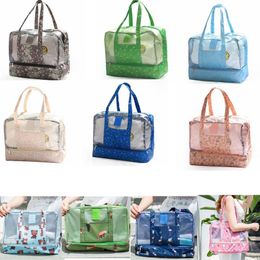 Beach Swimming Bag Dry Wet Separate handbags Women Waterproof Handbag Flamingo Storage Bag Bathing Wash Bags Outdoor Packs GGA1667
