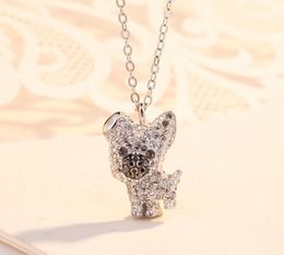 Fashion Dog Pendant Necklaces Women Designer 925 Sterling Silver Clavicular Chain S925 Jewellery Gift J1022 for Ladies