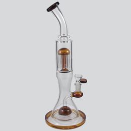 14.5 Inch Colour Glass BONG smoking bubbler water smoke pipe dab rig dry herb S1-376