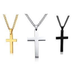 hot Sell Man Pendant necklace Hip Hop Gold silver cross Pendant Jewellery mens necklacewith iced out chains alloy plated golden Jewellery