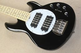 Factory Custom 5 Strings Black Electric Bass Guitar Active Circuit,21 Frets,Chrome Hardware,Offer Customized