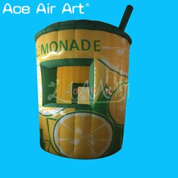 2022 Good Sale Portable Inflatable Lemonade Booth/Stand Food Shop Beverage Lenmon Stall Tent For Advertising