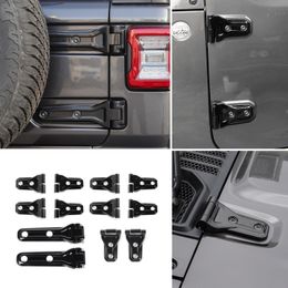 4Door Car Door Hinge/Hinge Cover/Spare Tyre Holder Hinge Cover Black For Jeep Wrangler JL 2018+ Auto Exterior Accessories