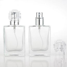 30ML square glass perfume bottle cosmetic dispensing nozzle spray bottles 100pcs/lot hot sale free shipping LX1201