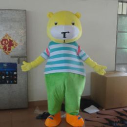 2019 factory new iangel green teddy bear Mascot Costume Halloween Party Dress