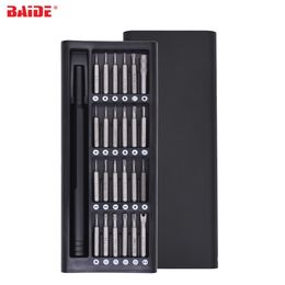 Not Original Magnetic Black Metal Box 24 in 1 Screwdriver Kit for Phone Home Appliances Repair Tools 10pcs