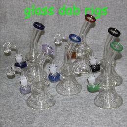 Glass Bong Dab Rig Water Pipes 7.4" Tall Quartz Banger Perc Bongs Heady Mini Pipe Wax Oil Rigs Small Bubbler
