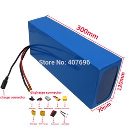 Electric bike battery 36V 22AH lithium battery pack 36V22ah for 1000W 750W Motor use 2500mah cell 30A BMS 3A Charger