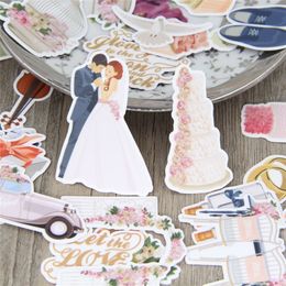 28 pcs Stickers Wedding theme waterproof for phone car Label Decorative Stationery Scrapbooking DIY Diary Album toy Sticker