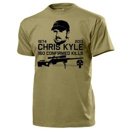 Os t-shirt dos homens 2021 verão legal camiseta Chris Kyle Americano Sniper Navy Selos dos EU Iraque Texas Herói 160 Mata T-shirt engraçado do crânio do exército