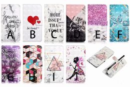 3D Leather Wallet Marble Heart Butterfly Holder Card Slot Flip Cover Case for iphone 11 pro max XS MAX XR 6 7 8 PLUS Samsung S10 NOTE10 PLUS