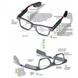 alta qualità Bluetooth 4.0 donna uomo Smart Glasses occhiali da sole occhiali Supporto Telefonata vedio camera Built-in 8G TF card Musica