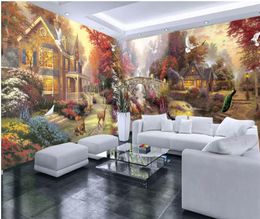 wallpaper for walls 3 d for living room Rural garden painting, whole house, wall, custom mural