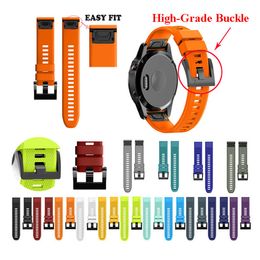 26 22 20MM Watchband Strap for Garmin Fenix 5X 5 5S Plus 3 3HR D2 S60 Watch Silicone Easyfit Wrist Band Strap