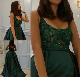 Dark Green Long Evening Dresses 2019 New Arrival A Line Celebrity Holiday Women Wear Formal Party Prom Gowns Custom Made Plus Size