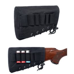 Tactical Buttstock Cover Magazine Pack Mag Bag Pouch Cartridges Holder Ammunition Carrier Ammo Shell Reload Cheek Rest Riser NO17-026