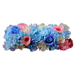 Artificial flower wall wedding stage decorations Korean road flowers artificial flowers slices mix colors or customized