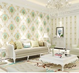 3D Embossed Texture Wall Paper Luxury Natural Fibre American pastoral beige Non-woven Wallpaper Living Room Background Wall