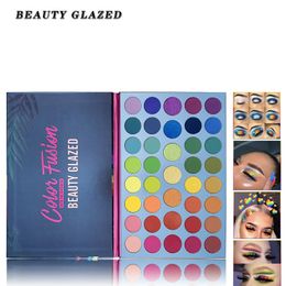 BEAUTY GLAZED 39 Color Rainbow Eyeshadow Pallete Matte Shimmer Natural Luminous Long Lasting Matte Eye shadow Shimmer Cosmetics