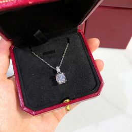 Diamond Necklace Women Pendant Necklace S925 Silver Plated Individuality Chain Necklace For Women Party Wedding Gift
