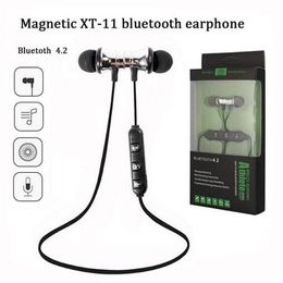 XT-11 Wireless Sports Headset Bluetooth 4.2 HD Stereo Earphone Magnetic Headphones Noise Canceling with Retail package