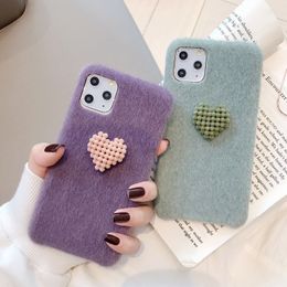 Love plush mobile phone case for 11 protective cover Huawei mate30 mobile phone case dhl free