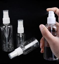 Wholesale 1000Pcs 50ml PET Plastic Spray Perfume Bottles Empty 50ml Cosmetic Packaging Containers With White Mist Cap For Disinfection Spray