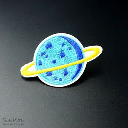 Planet (Size:6.8x4.2cm) DIY Badge Patch Embroidered Applique Sewing Patch Clothes Stickers Garment Apparel Accessories