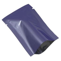 300Pcs Glossy Purple Aluminium Foil Heat Seal Pouches Dried flowers Household Packing Mylar Storage Open Top Vacuum Bag