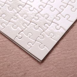 Fedex A5 size DIY Sublimation Puzzles Blanks Puzzle Jigsaw Heat Printing Transfer Local Return Gift 1 pc Rectangle White Custom Toy for Adults Children Kids