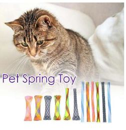 12Pcs Cat Spring Interactive Toys Wide Durable Gauge Plastic Random Colour Springs Cat Toy Playing Toy For Kitten Pet Accessories